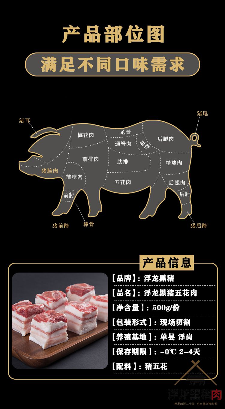 五花肉 生态黑猪肉(图6)